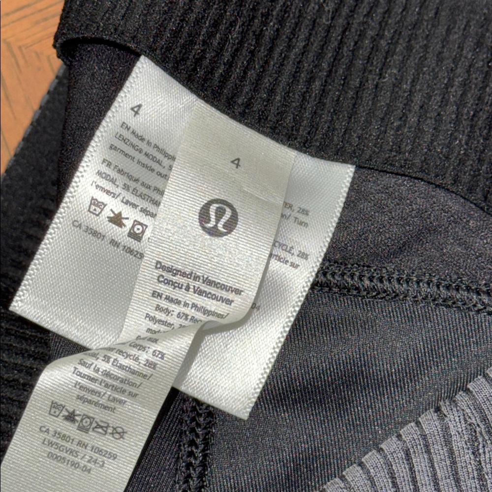 NWT Lululemon Ribbed Softstreme Flared Pant Regular Black LW5GVKS SIZE 4 $138 - Picture 4 of 6